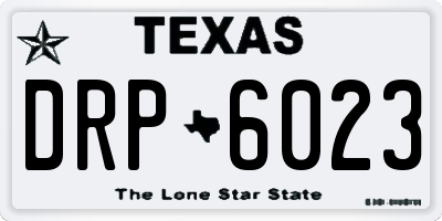 TX license plate DRP6023