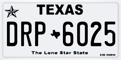 TX license plate DRP6025