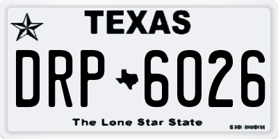 TX license plate DRP6026