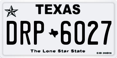 TX license plate DRP6027
