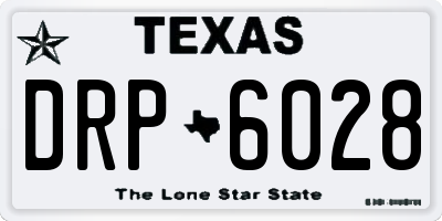 TX license plate DRP6028