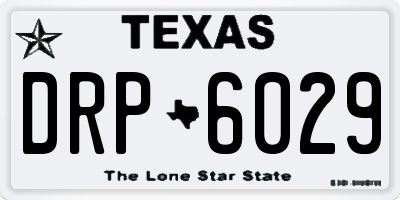 TX license plate DRP6029