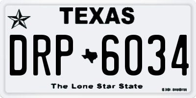 TX license plate DRP6034
