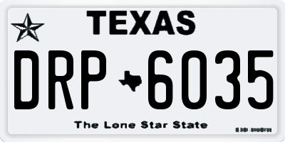 TX license plate DRP6035