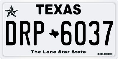 TX license plate DRP6037