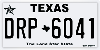TX license plate DRP6041