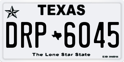TX license plate DRP6045