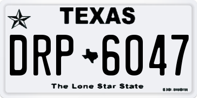 TX license plate DRP6047