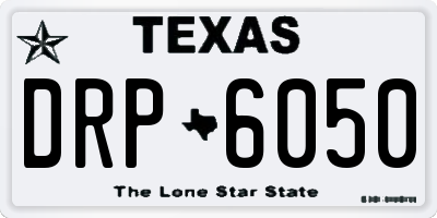TX license plate DRP6050