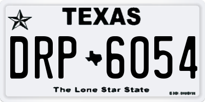 TX license plate DRP6054