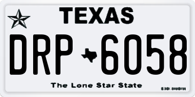 TX license plate DRP6058