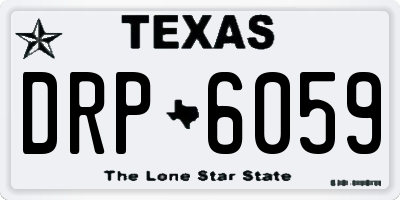 TX license plate DRP6059