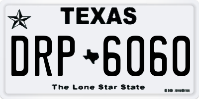 TX license plate DRP6060
