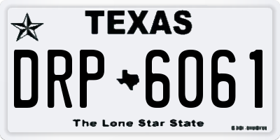 TX license plate DRP6061