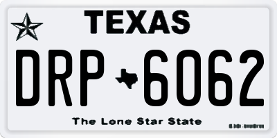 TX license plate DRP6062