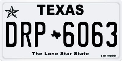 TX license plate DRP6063