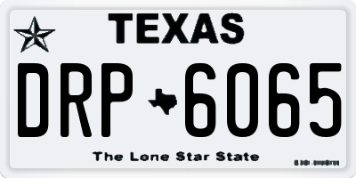 TX license plate DRP6065