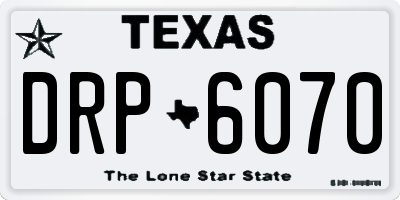 TX license plate DRP6070