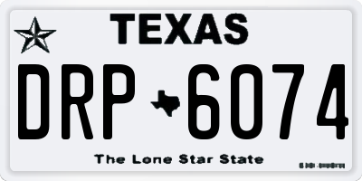 TX license plate DRP6074
