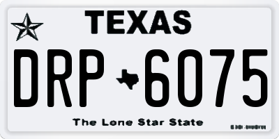 TX license plate DRP6075