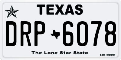 TX license plate DRP6078