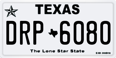 TX license plate DRP6080