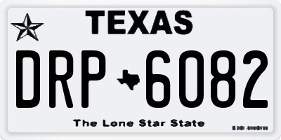 TX license plate DRP6082