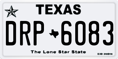 TX license plate DRP6083