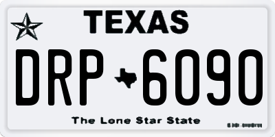 TX license plate DRP6090