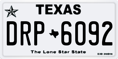 TX license plate DRP6092