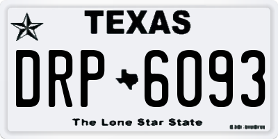 TX license plate DRP6093