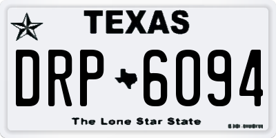 TX license plate DRP6094