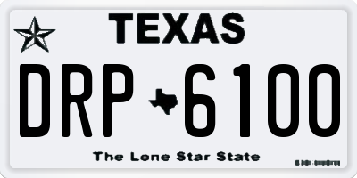 TX license plate DRP6100