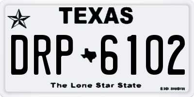 TX license plate DRP6102