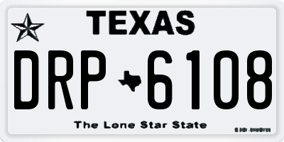 TX license plate DRP6108