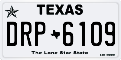 TX license plate DRP6109