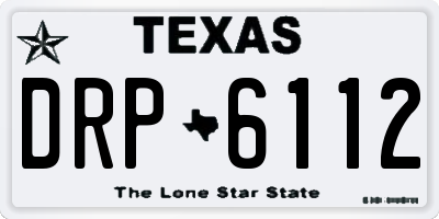TX license plate DRP6112