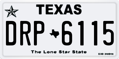 TX license plate DRP6115