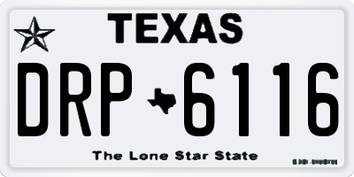 TX license plate DRP6116