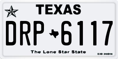 TX license plate DRP6117