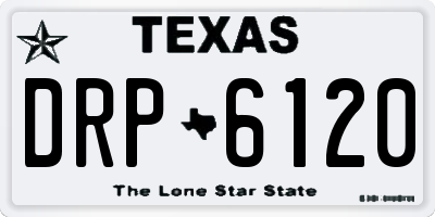 TX license plate DRP6120