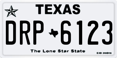 TX license plate DRP6123