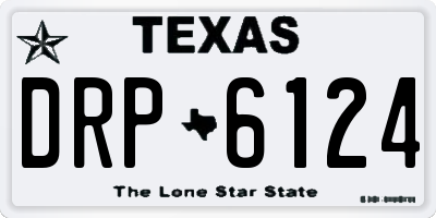 TX license plate DRP6124