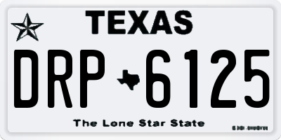 TX license plate DRP6125