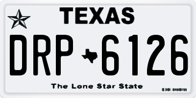 TX license plate DRP6126