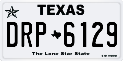 TX license plate DRP6129