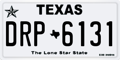 TX license plate DRP6131