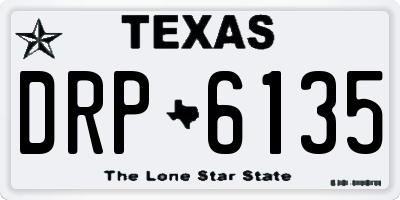 TX license plate DRP6135