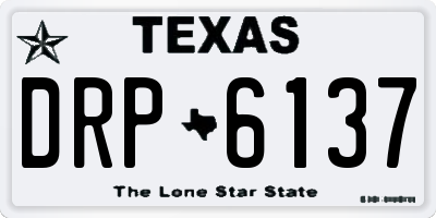 TX license plate DRP6137