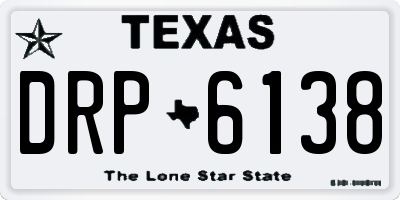 TX license plate DRP6138